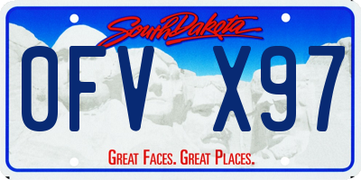 SD license plate 0FVX97