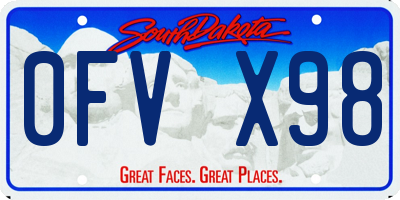 SD license plate 0FVX98