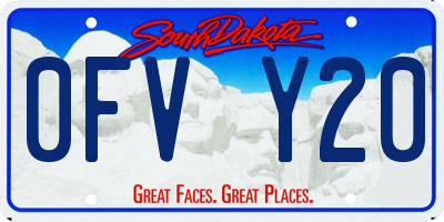 SD license plate 0FVY20