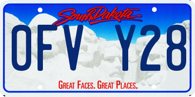 SD license plate 0FVY28