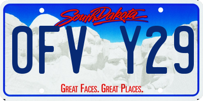 SD license plate 0FVY29