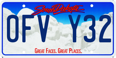 SD license plate 0FVY32