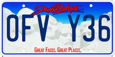 SD license plate 0FVY36