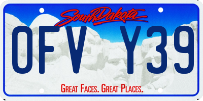 SD license plate 0FVY39