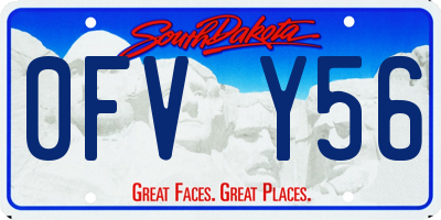SD license plate 0FVY56