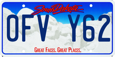 SD license plate 0FVY62