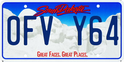 SD license plate 0FVY64