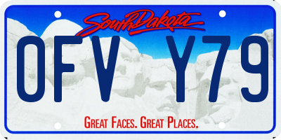 SD license plate 0FVY79