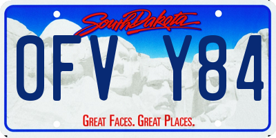 SD license plate 0FVY84