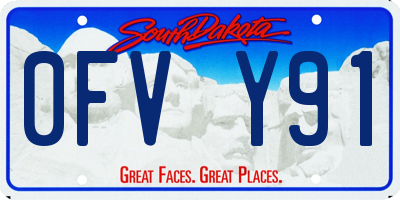 SD license plate 0FVY91