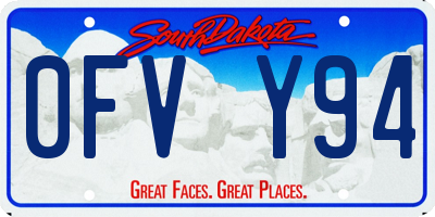SD license plate 0FVY94