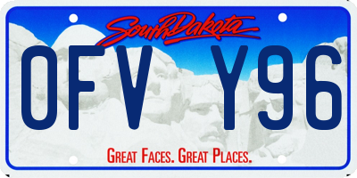 SD license plate 0FVY96