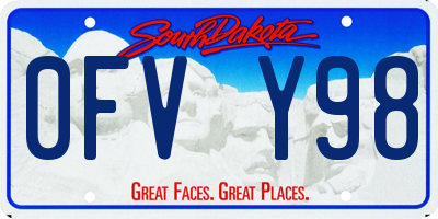 SD license plate 0FVY98