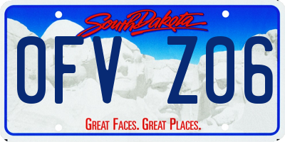 SD license plate 0FVZ06