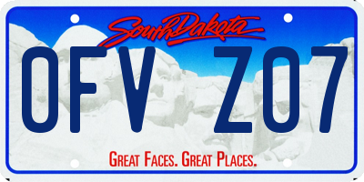 SD license plate 0FVZ07