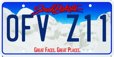 SD license plate 0FVZ11