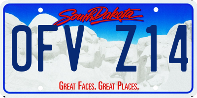 SD license plate 0FVZ14