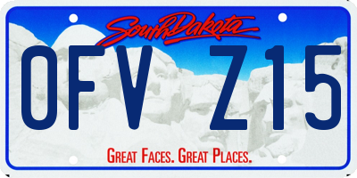 SD license plate 0FVZ15