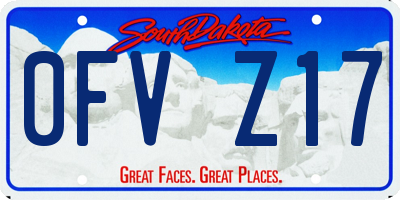 SD license plate 0FVZ17