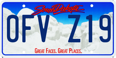 SD license plate 0FVZ19
