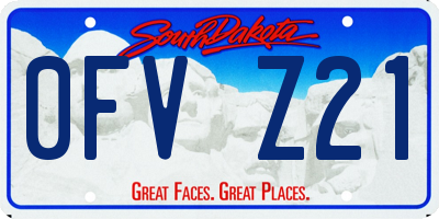 SD license plate 0FVZ21