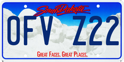 SD license plate 0FVZ22