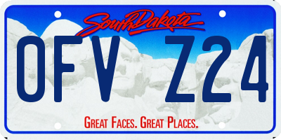 SD license plate 0FVZ24