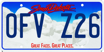 SD license plate 0FVZ26