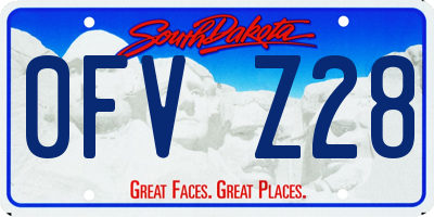 SD license plate 0FVZ28