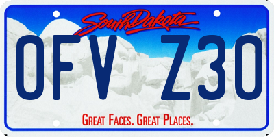 SD license plate 0FVZ30