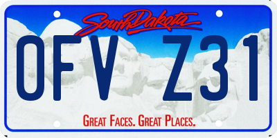 SD license plate 0FVZ31