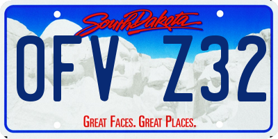 SD license plate 0FVZ32