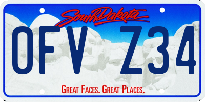 SD license plate 0FVZ34