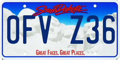 SD license plate 0FVZ36