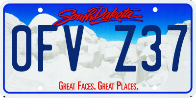 SD license plate 0FVZ37