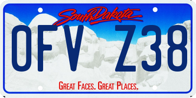 SD license plate 0FVZ38