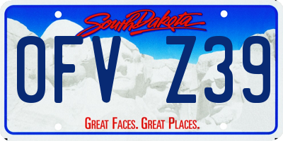 SD license plate 0FVZ39
