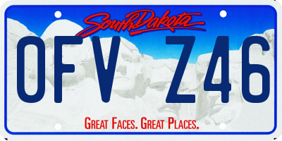 SD license plate 0FVZ46