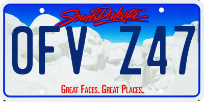 SD license plate 0FVZ47