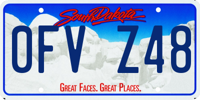 SD license plate 0FVZ48