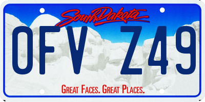 SD license plate 0FVZ49