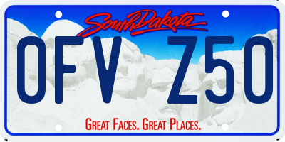 SD license plate 0FVZ50