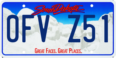 SD license plate 0FVZ51