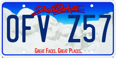 SD license plate 0FVZ57