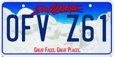 SD license plate 0FVZ61