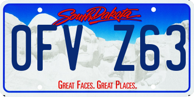 SD license plate 0FVZ63