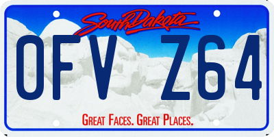 SD license plate 0FVZ64