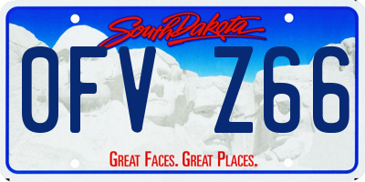 SD license plate 0FVZ66