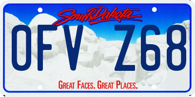 SD license plate 0FVZ68