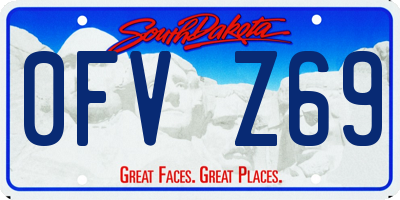 SD license plate 0FVZ69